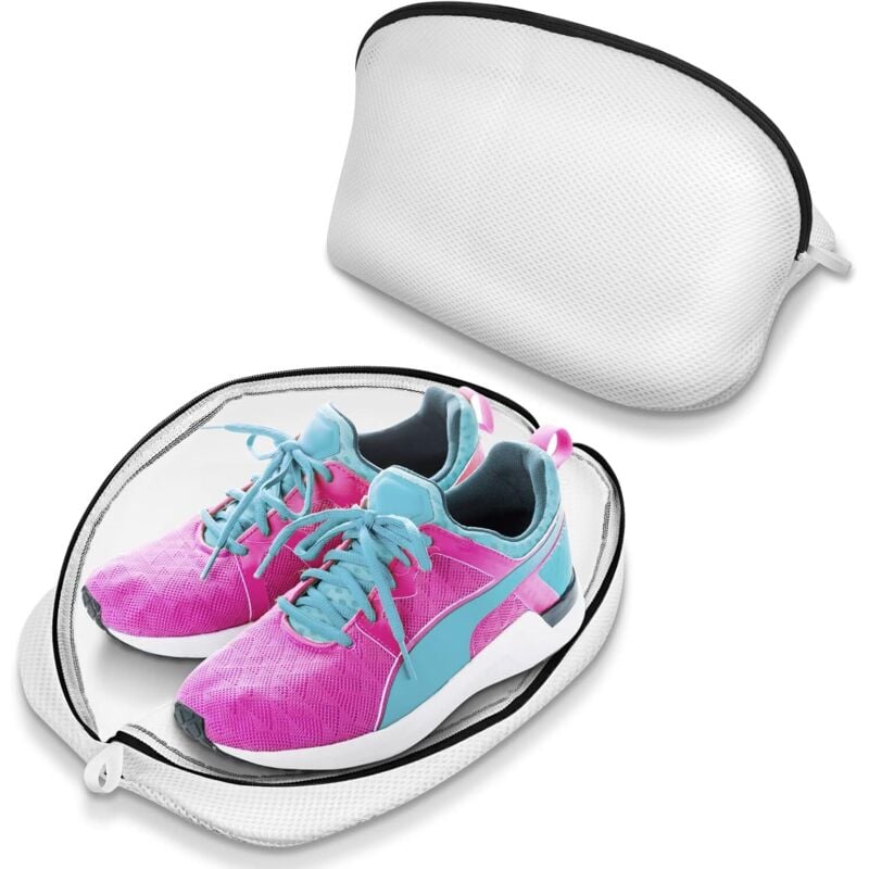 foto del prodotto borsa per il lavaggio delle scarpe, 2 pezzi sacchetti per il bucato sacchetti per lavatrice, rete per il lavaggio con cerniera per lavatrice rete per