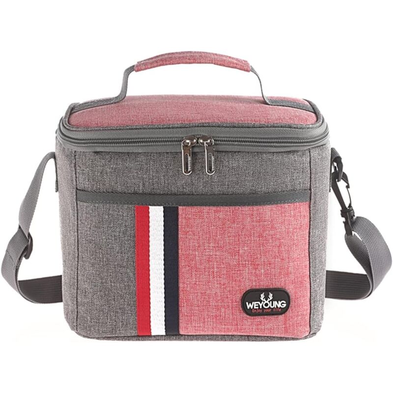 foto del prodotto borsa per il pranzo da 8 litri, mini borsa per il pranzo isolata con tracolla regolabile, borsa per il pranzo a prova di perdite, borsa per il pranzo