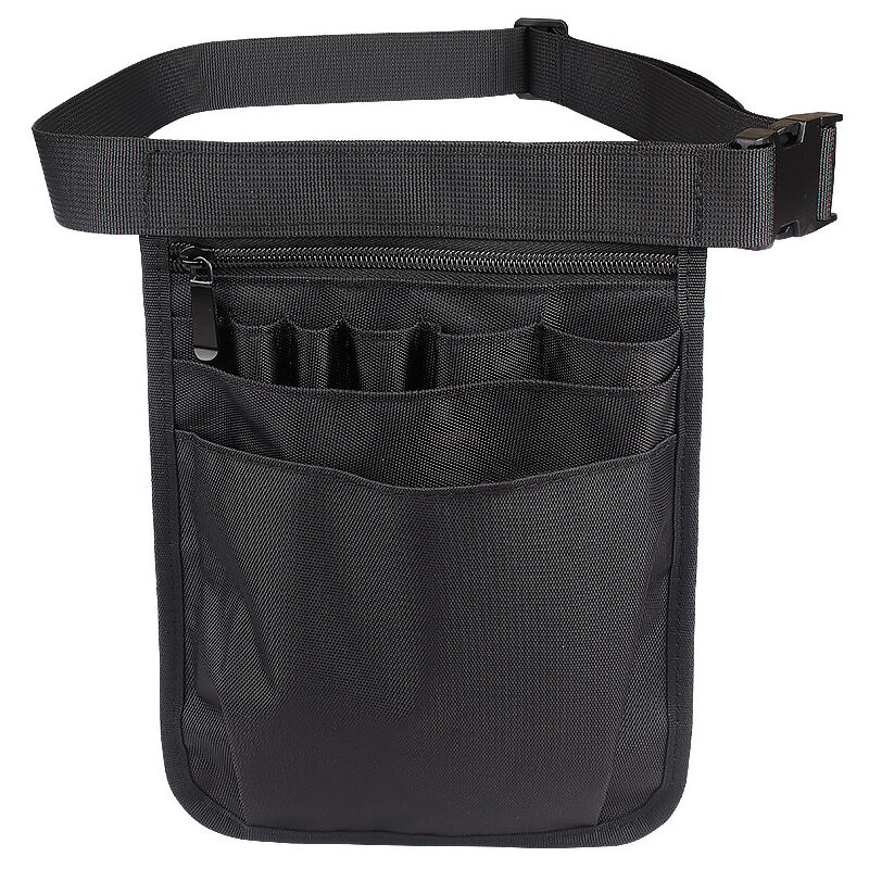 foto del prodotto borsa per infermiere borsa per attrezzi multifunzionale cintura portautensili portautensili accessori per infermieri borsa portaoggetti nera con