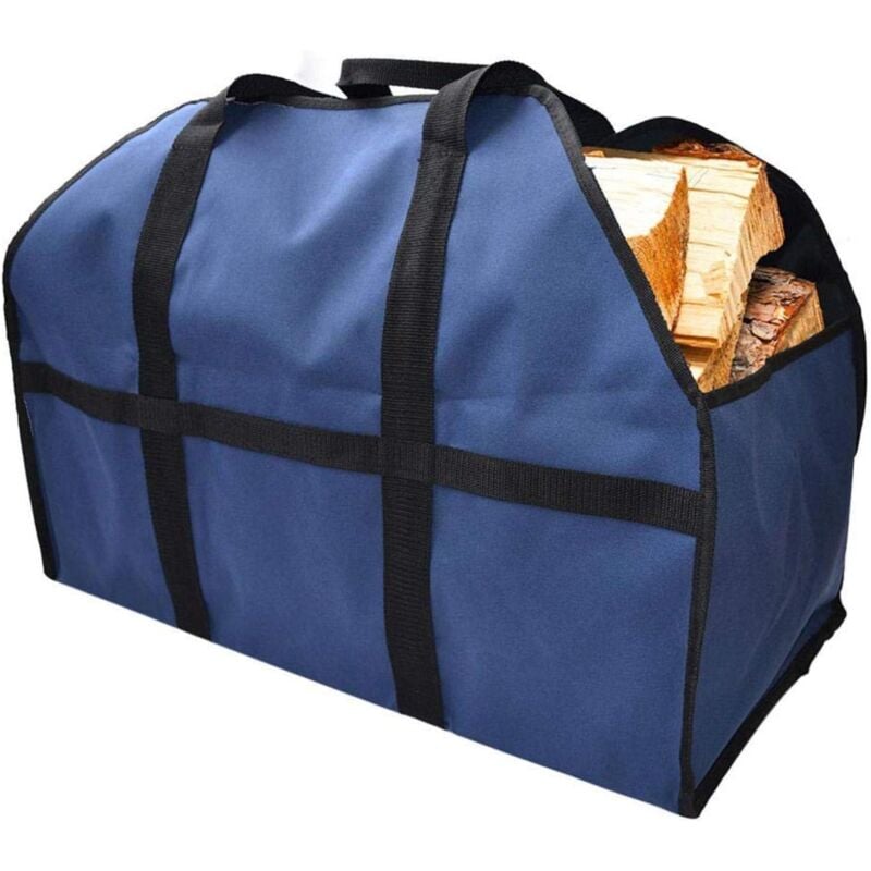 foto del prodotto borsa per legna da ardere, borsa per la conservazione della legna da ardere in tela, porta legna da ardere per camino, borsa per esterni