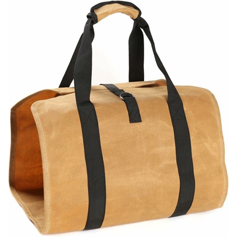 foto del prodotto borsa per legna da ardere in tela, cestino per legna, borsa per la conservazione della legna da ardere, con manici, grande capacit per il trasporto