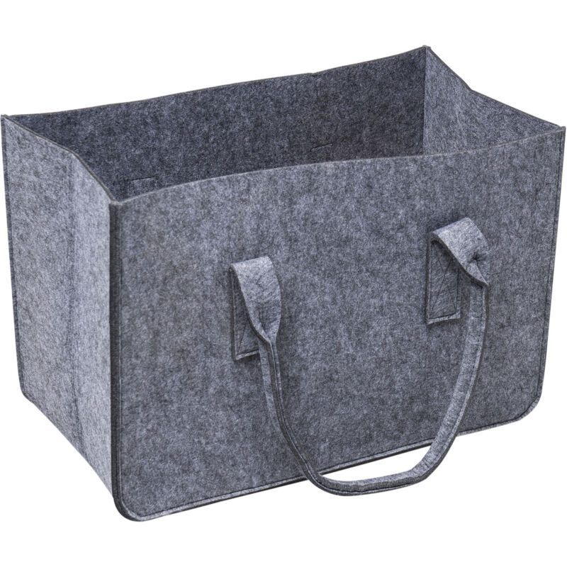 foto del prodotto borsa per legna in feltro grigio werka pro 50x27x34cm