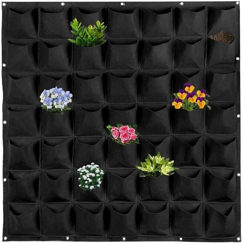 foto del prodotto borsa per piante da parete da giardino borsa per piante in feltro fioriere sospese vaso da fiori verde verticale per giardinaggio da balcone interno