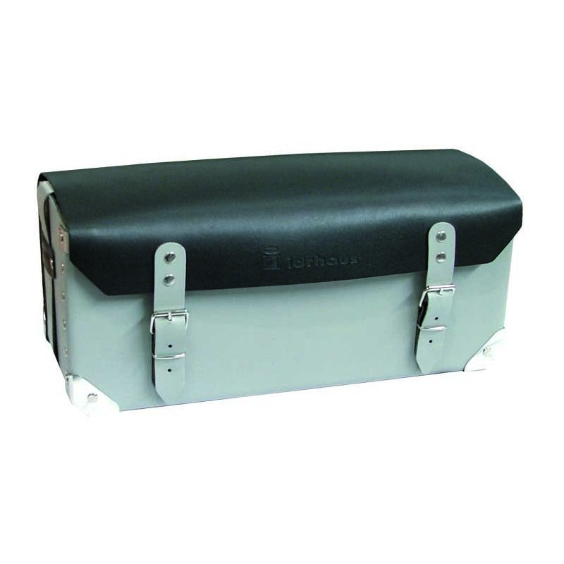 foto del prodotto borsa plutone borsa cuoio nero/grigia cm 46