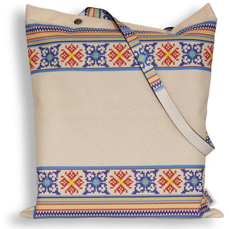 foto del prodotto borsa popolare krzczonowski, punto croce, impregnata, beige