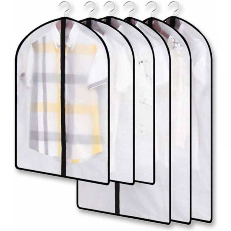 foto del prodotto borsa porta abiti trasparente, borsa porta abiti antitarme, set copri abiti antipolvere, perfetta per proteggere vestiti e camicie nell armadio