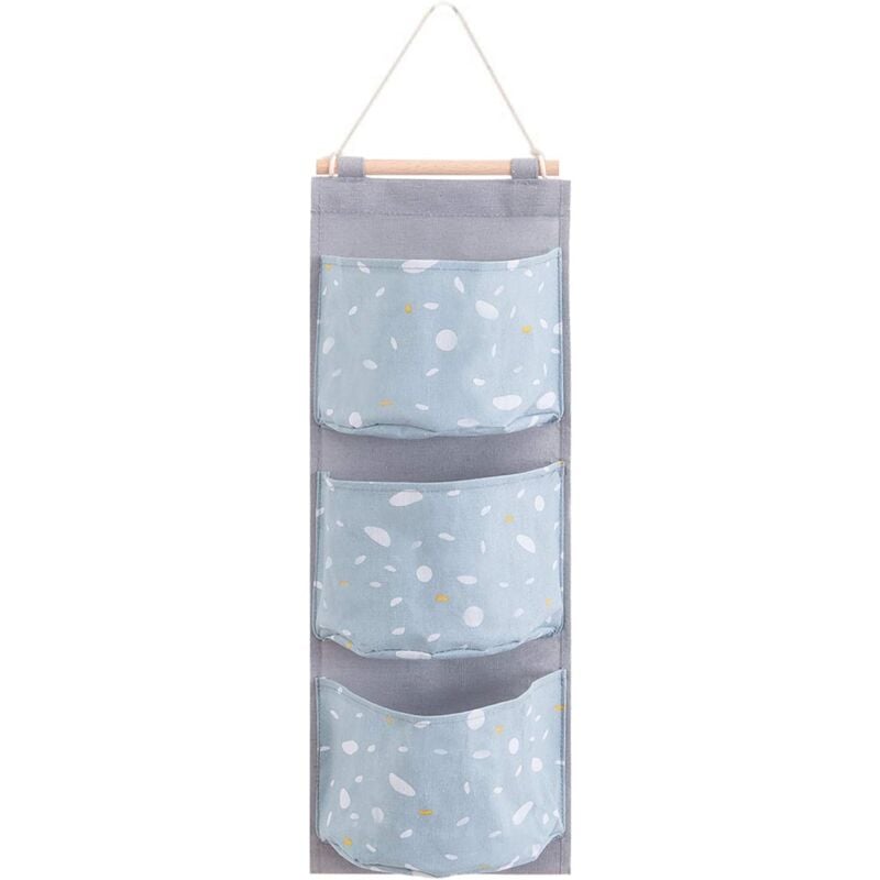 foto del prodotto borsa portaoggetti da parete, organizer da appendere, borsa da appendere, 3 tasche, tessuto oxford impermeabile per porta
