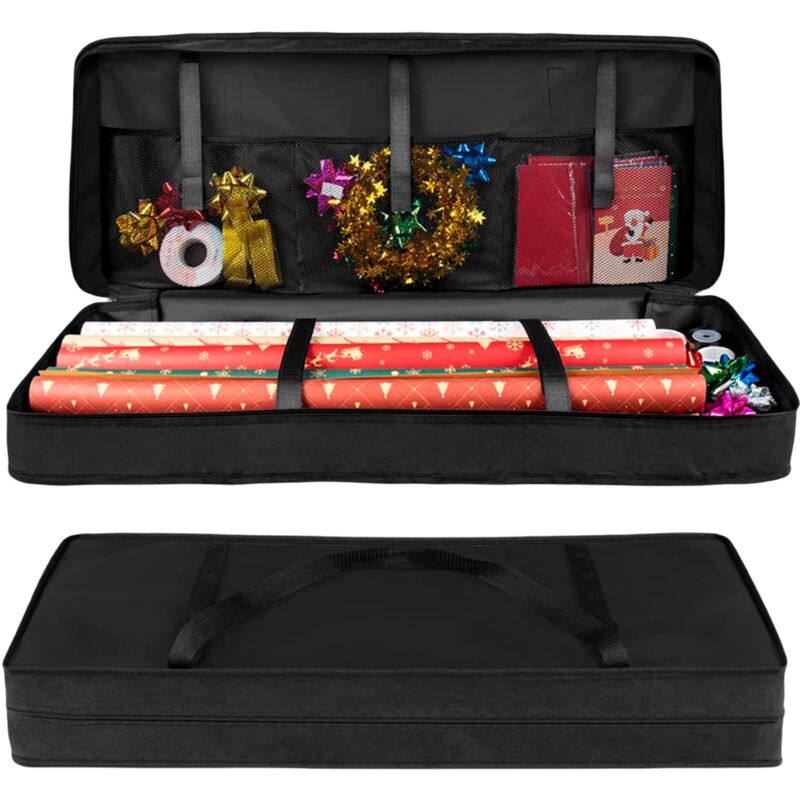 foto del prodotto borsa portaoggetti per confezioni regalo, organizer per confezioni regalo natalizie in tessuto oxford 600d con 3 scomparti, organizer per carta da