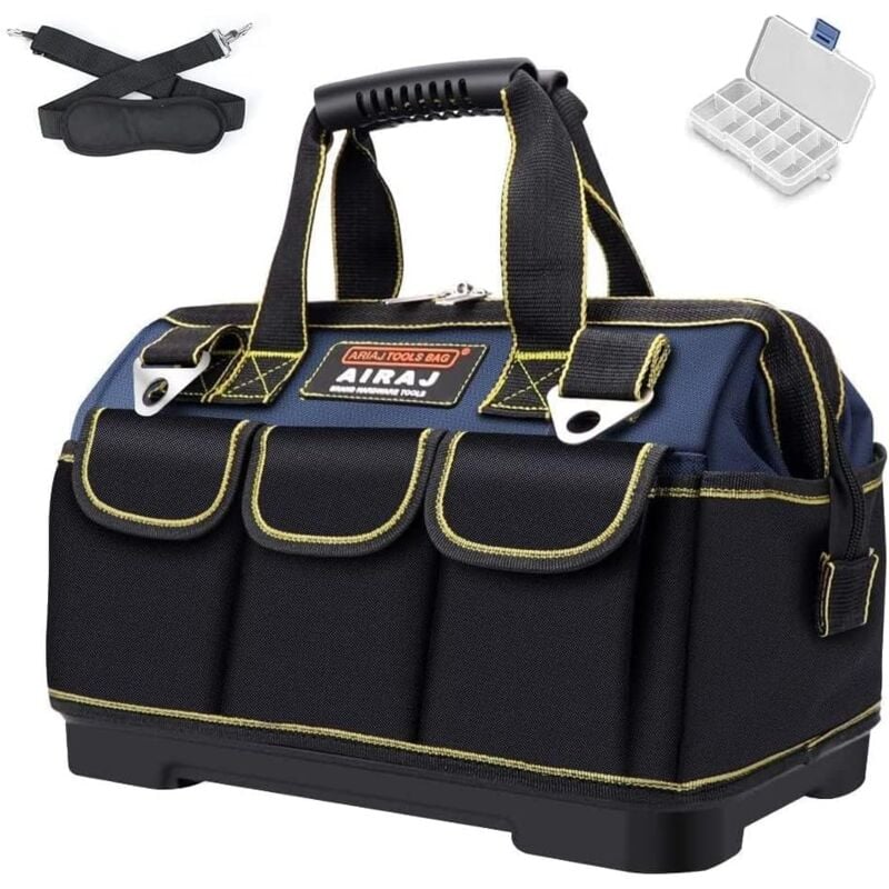foto del prodotto borsa portautensili dpzo organizer per borsa portautensili impermeabile da 16 pollici con base rigida in abs stampato, maniglia imbottita morbida e