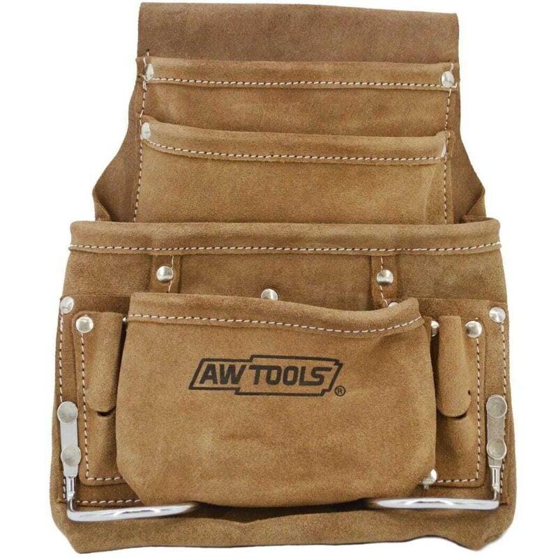 foto del prodotto borsa portautensili in pelle a 10 scomparti awtools