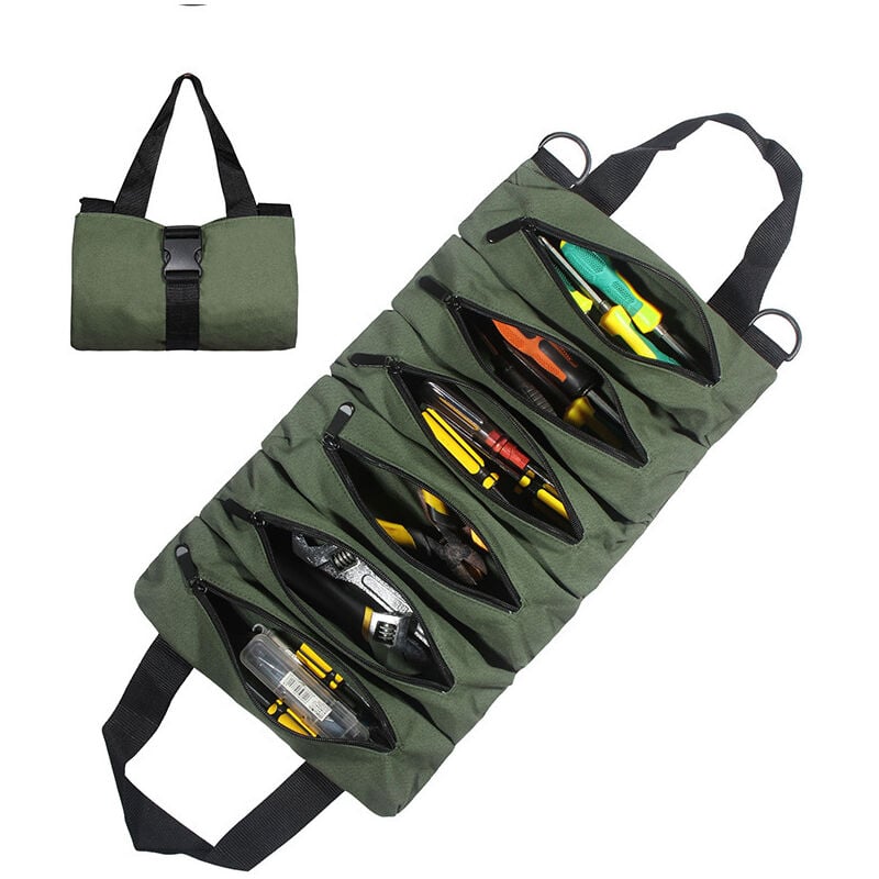 foto del prodotto borsa portautensili per manutenzione auto borsa portautensili in tela per auto borsa portautensili, verde