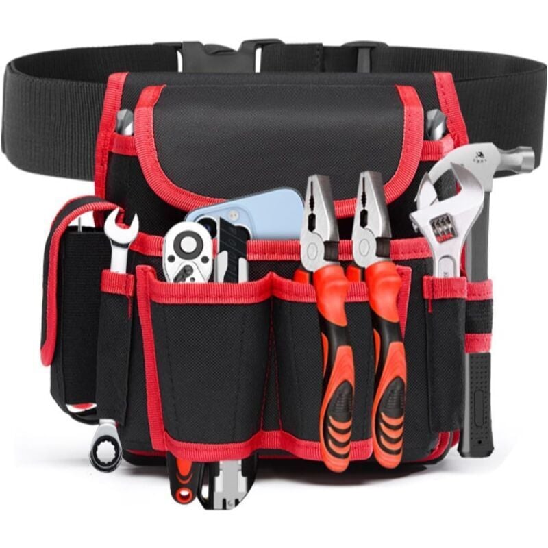 foto del prodotto borsa portautensili professionale, marsupio portautensili regolabile, marsupio portautensili, cintura portautensili per elettricisti, cintura portautensili per carpentieri