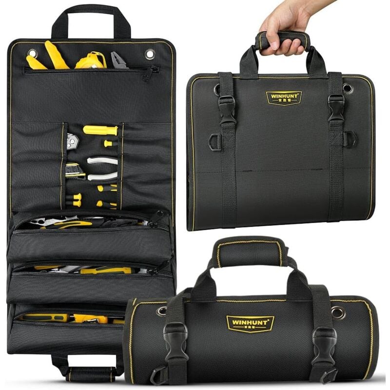 foto del prodotto borsa portautensili professionale piccola con ruote borsa portautensili a tracolla per elettricisti e uomini d affari 11 borse 