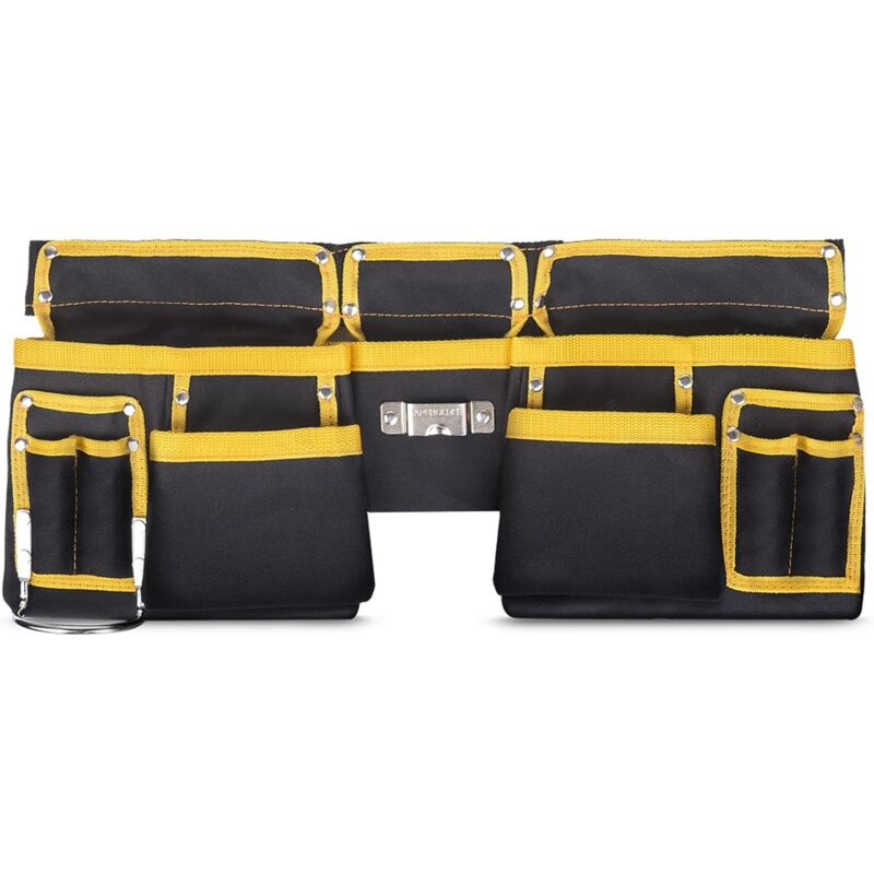 foto del prodotto borsa portautensili tascabile, bretelle per cintura portautensili, borsa portautensili resistente, con cintura regolabile, cintura portautensili per