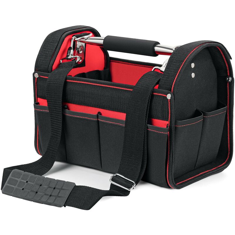 foto del prodotto borsa portautensili xl con scomparti interni ed esterni tracolla regolabile e maniglia di trasporto