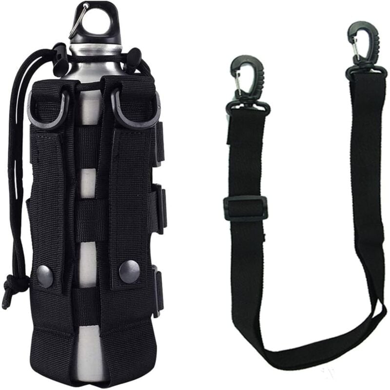 foto del prodotto borsa tattica per borraccia, porta borraccia regolabile, borsa militare in nylon per borraccia 0,5l 2,5l, porta borraccia tattico militare per