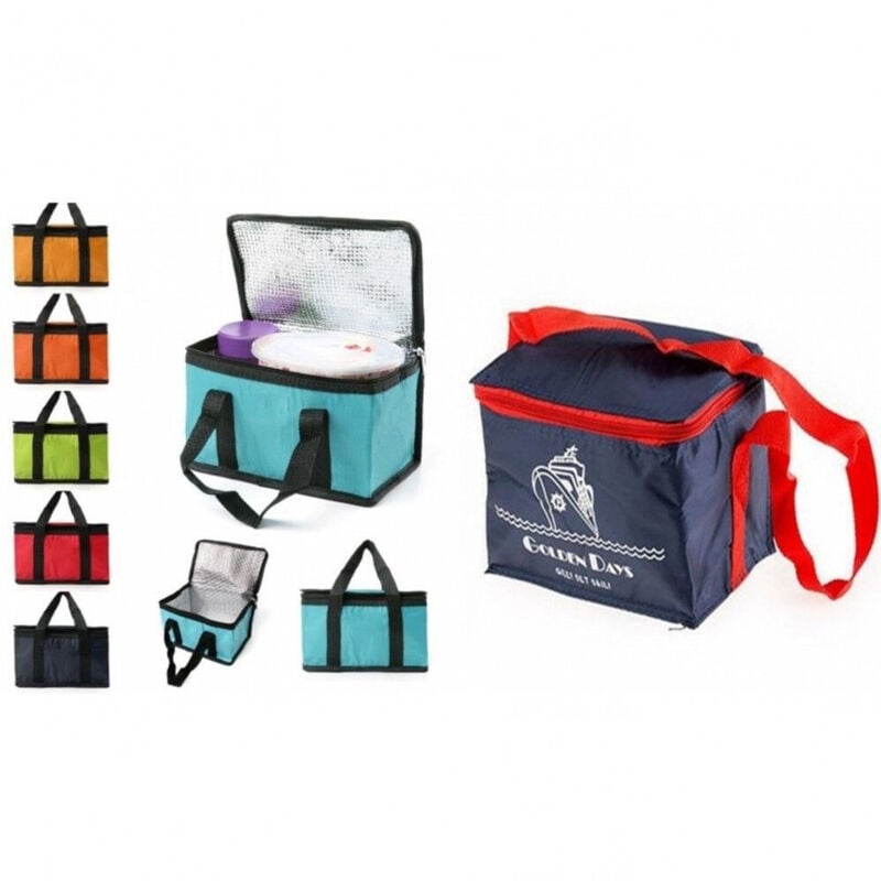 foto del prodotto borsa termica con manici 5 litri frigo 13x13x30 cm mare spiaggia campeggio trade shop traesio