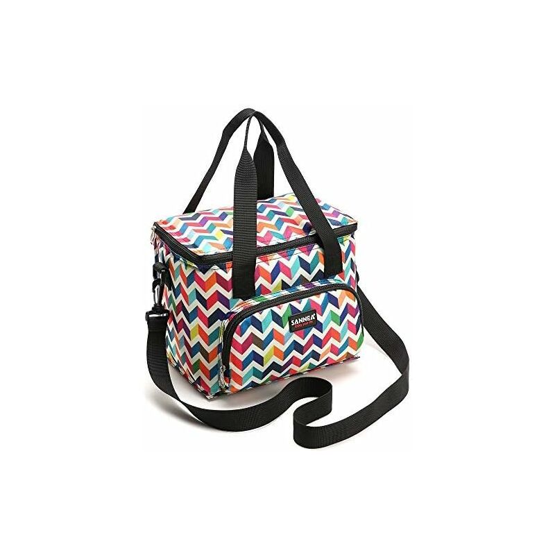 foto del prodotto borsa termica per donne borsa per il pranzo riutilizzabile borsa frigo con cinghia regolabile e chiusura con cerniera per donna e bambino borsa