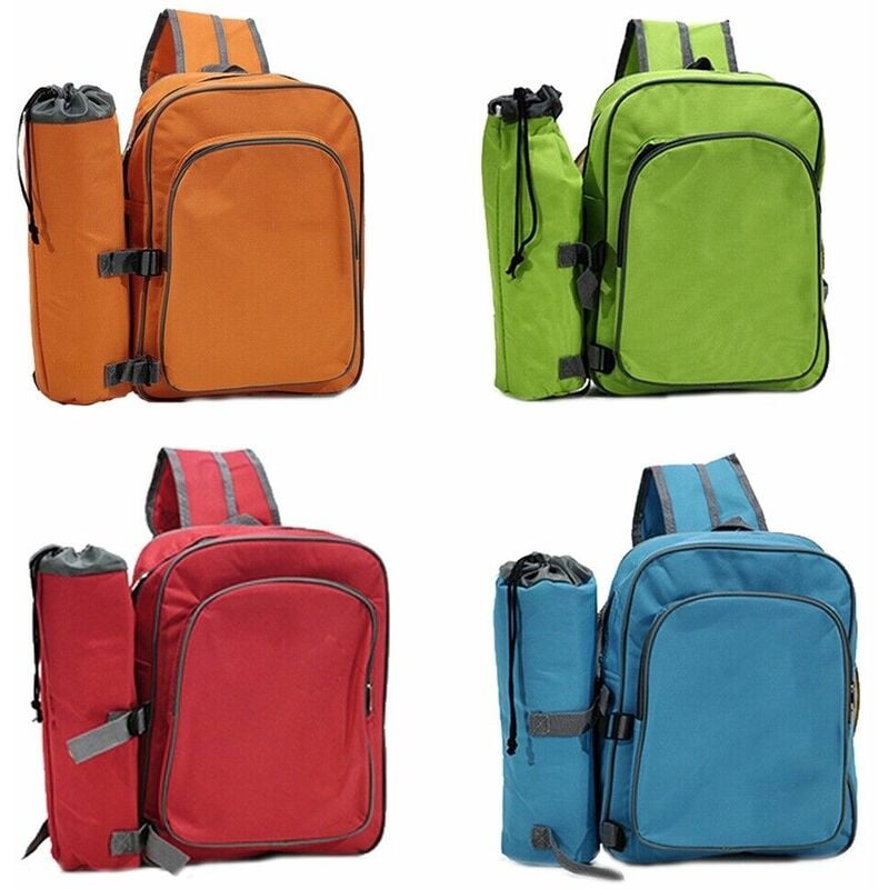 foto del prodotto borsa termica zaino a spalla porta bottiglia per cibo acqua pietanze da trekking escursioni pic nic facile trasporto colorigenerali verde