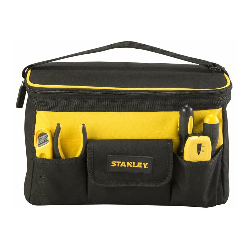 foto del prodotto borsa tracolla porta utensili e minuterie con portadocumenti professionale stanley