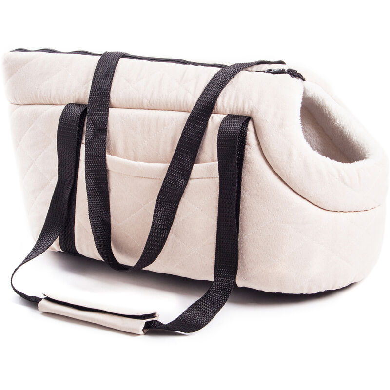 foto del prodotto borsa trasportino per cane modello doggy bag piccola, misuradoggy bag piccolacolorebeige