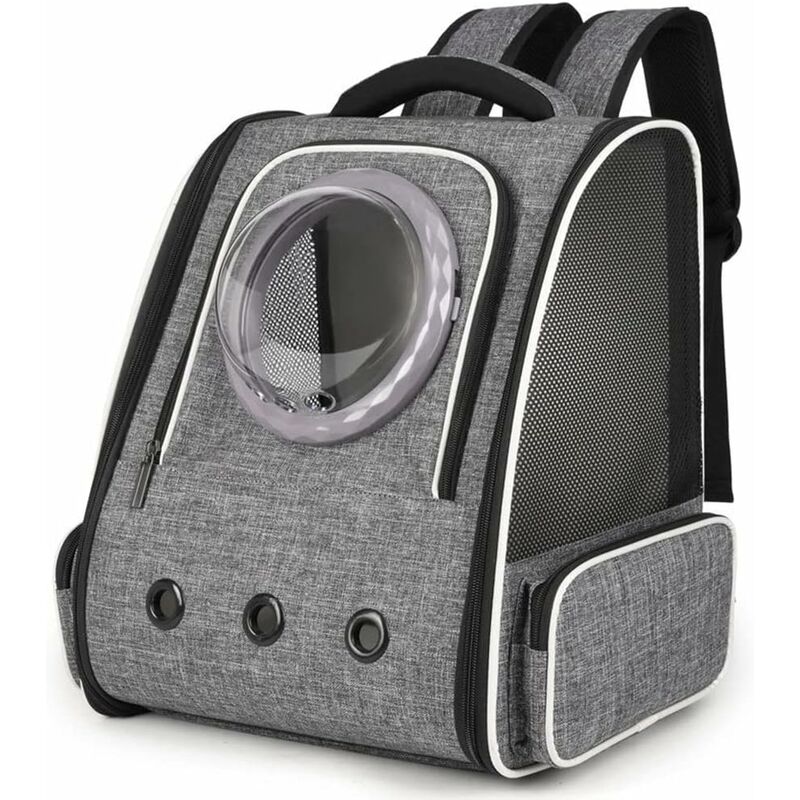 foto del prodotto borsa trasportino per gatti cani di piccola taglia 10kg, zaino per animali grandi 3 ingressi portatile pieghevole spazioso e traspirante, cestino con