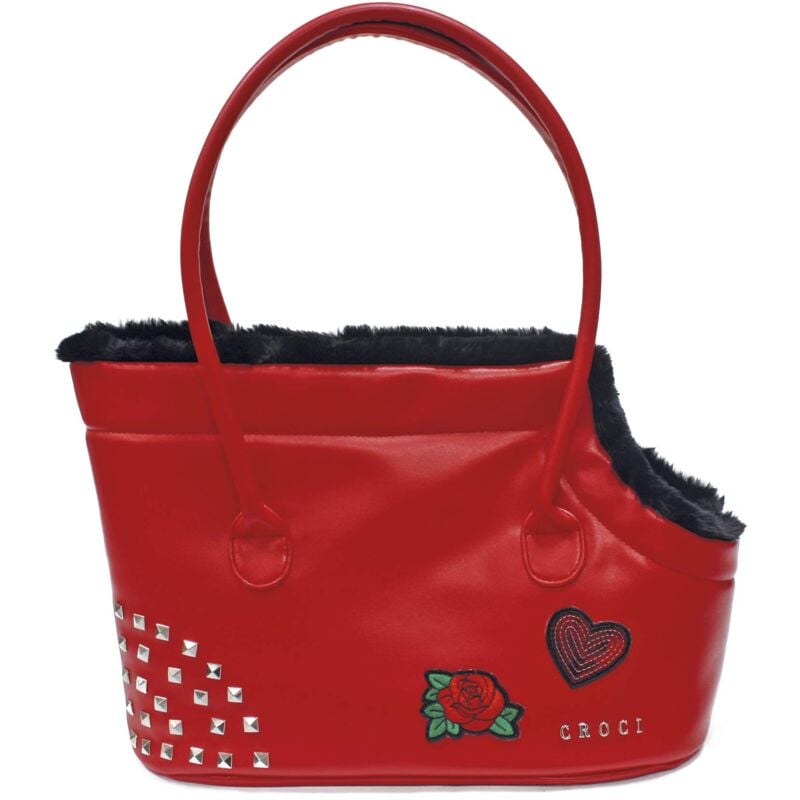 foto del prodotto borsa trasporto perky in pu e pelouches per cani