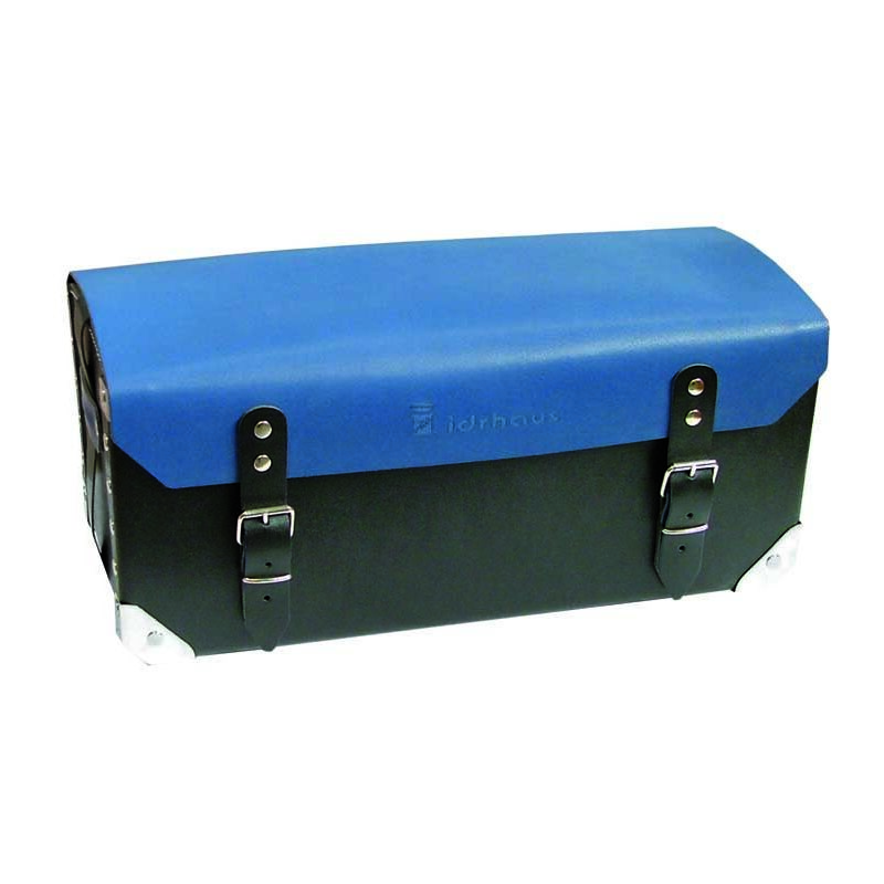 foto del prodotto borsa urano borsa cuoio blu nera cm 46
