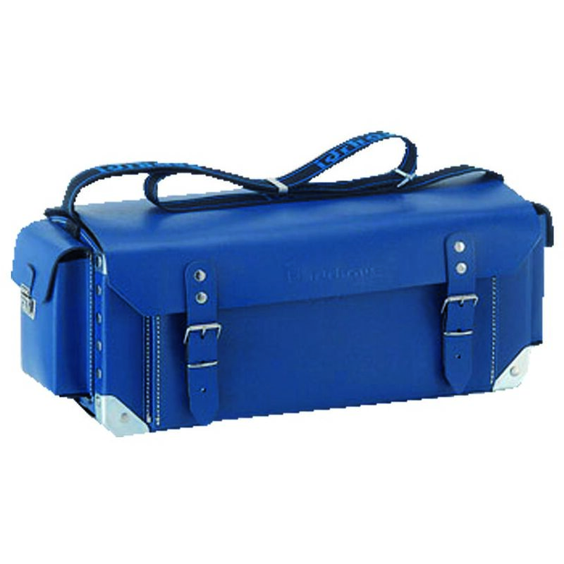 foto del prodotto borse per idraulici in vero cuoio borsa cuoio blu mod. vega