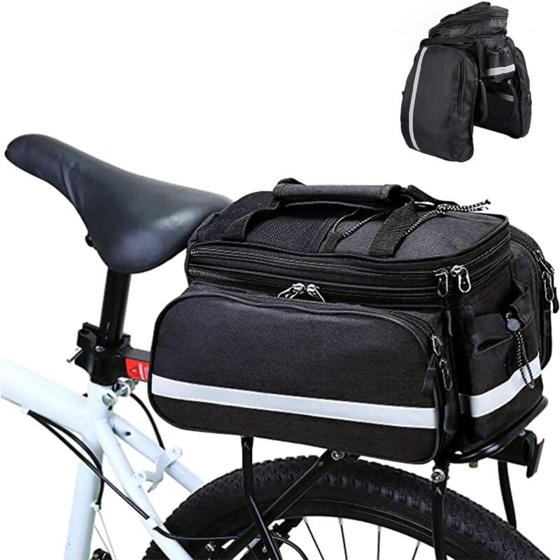 foto del prodotto borse per portapacchi per bicicletta, borsa posteriore per bici, borsa antistrappo, borsa per bici, portapacchi multifunzionale per bicicletta, borsa