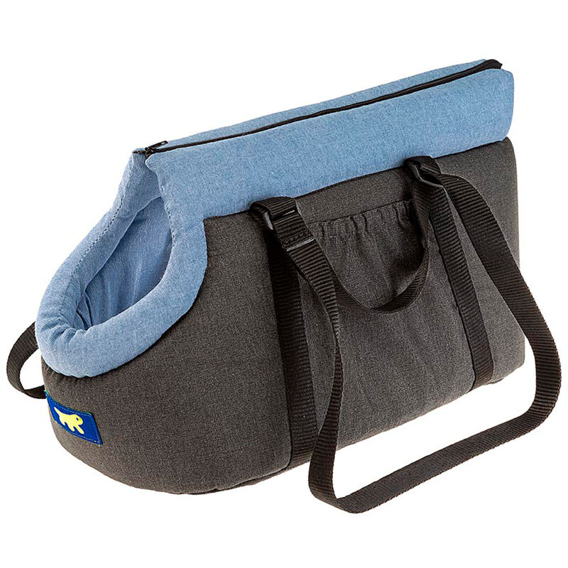 foto del prodotto borsello borsa trasportino per cani e gatti . variante 40 misure 35 x 20 x h 20 cm azzurro ferplast