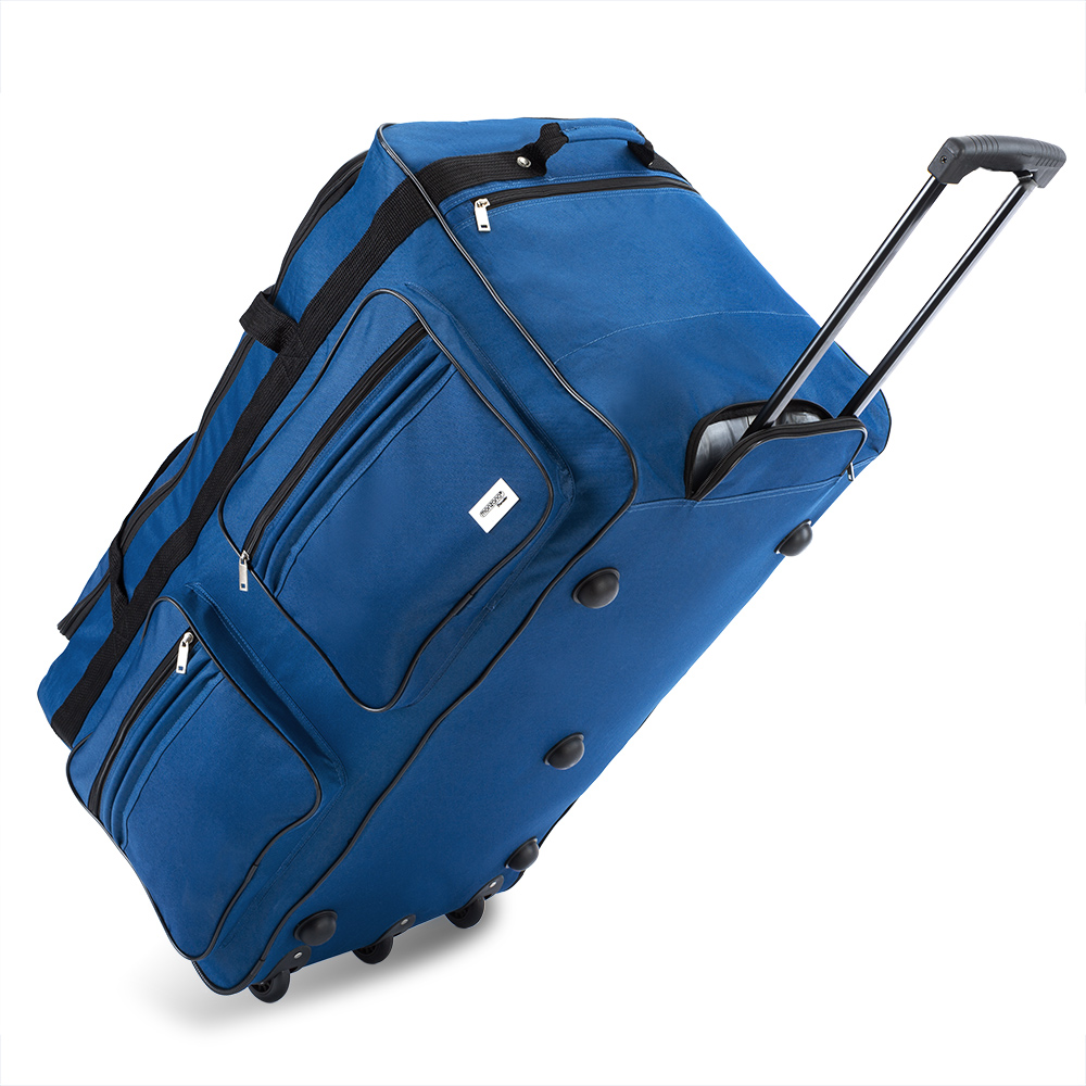 foto del prodotto borsone trolley da viaggio xxl blu scuro 160l 85x43x44cm