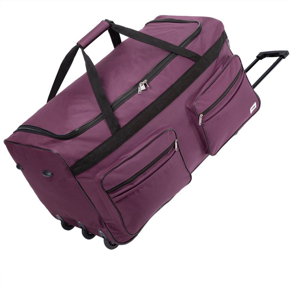 foto del prodotto borsone trolley da viaggio xxl viola 160l 85x43x44cm