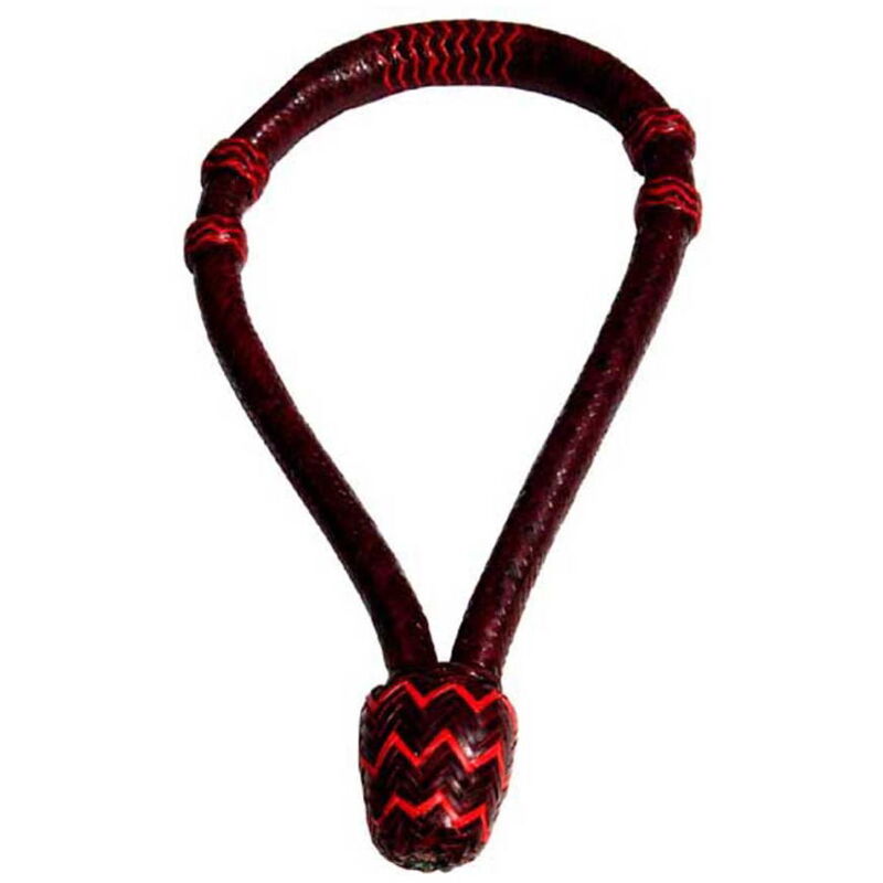 foto del prodotto bosal in cuoio intrecciato con finiture rosse