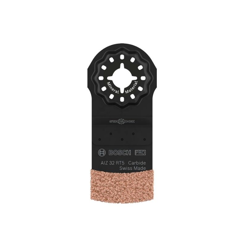 foto del prodotto bosch 1x lama multiutensile pro multi materiale aiz 32 rt5 per malta, calcestruzzo cellulare, larghezza 32 mm, accessori professionali
