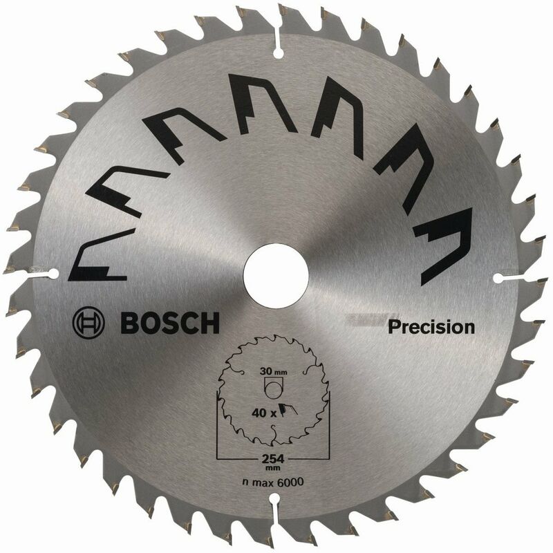 foto del prodotto bosch 1x lama per sega circolare precison per legno, 254 x 2.5 1.8 x 30 mm, 40 denti, atb, accessori seghe circolari 