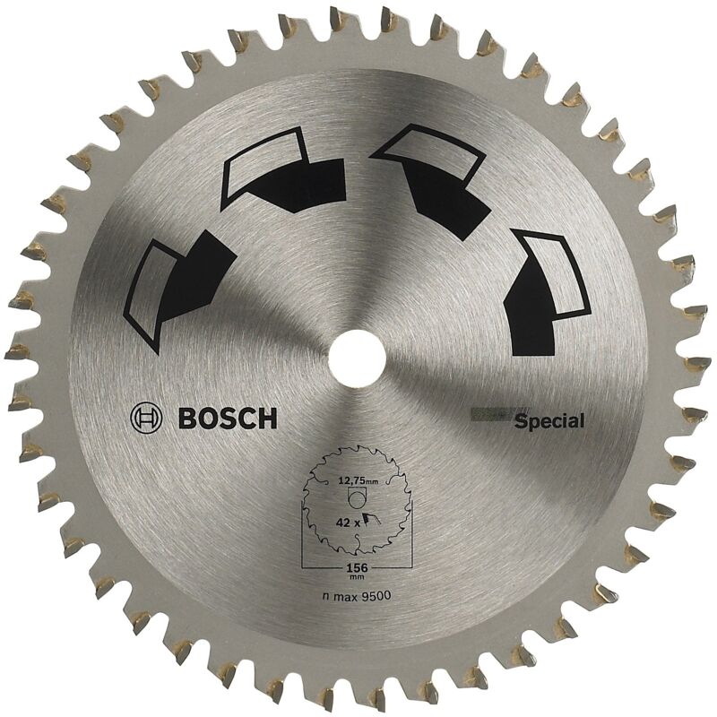 foto del prodotto bosch 1x lama per sega circolare special per legno, metalli non ferrosi, plastica, 156 x 2.2 1.6 x 12.75 mm, 42 denti, ft, accessori seghe