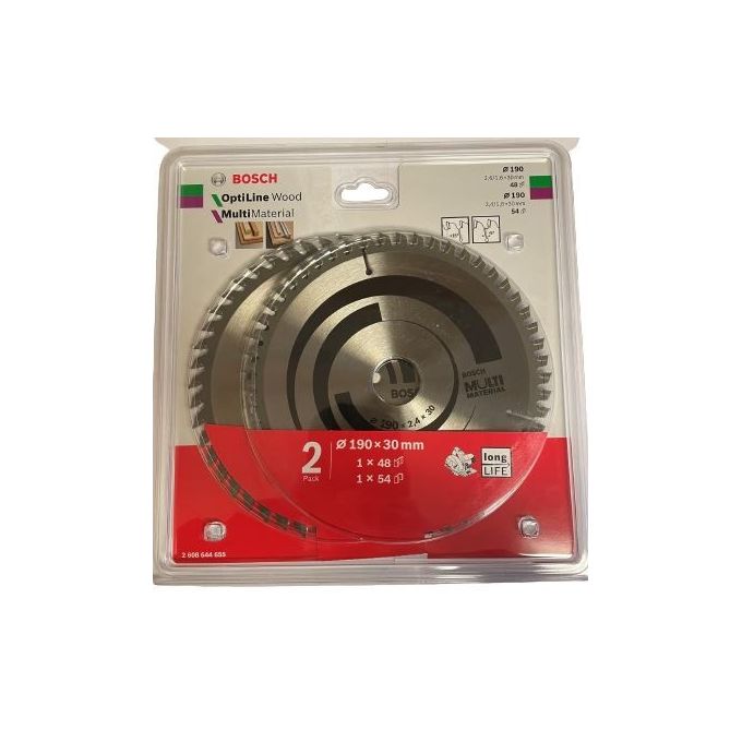 foto del prodotto bosch 1x optiline wood con 1x multi material saw blade set