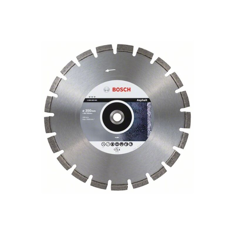 foto del prodotto bosch 2 608 603 641 lama de taglio de diamante meglio for asfalto 350 x 20 25,40 x 3,2 x 12 mm 