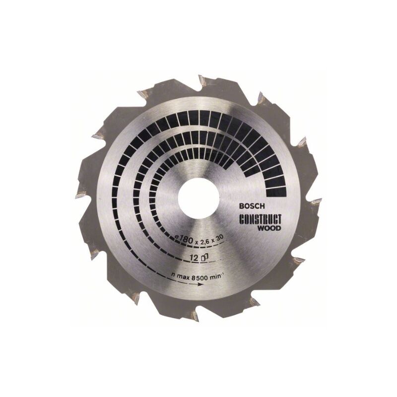 foto del prodotto bosch 2 608 640 632 de lama construct lama circolare per legno 180 x 30 20 x 2,6 mm, 12 