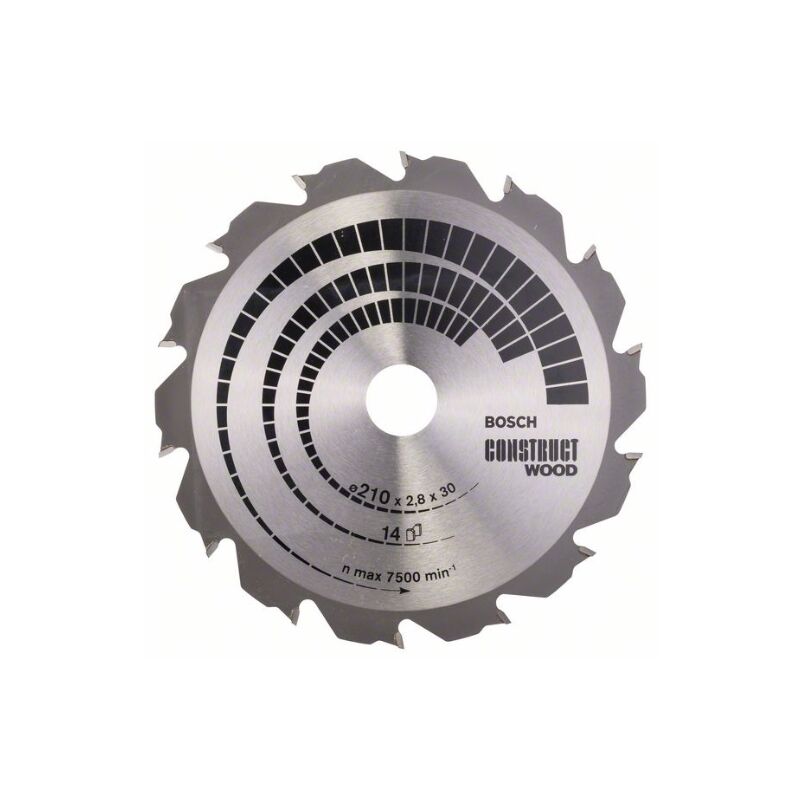 foto del prodotto bosch 2 608 640 634 de lama construct lama circolare per legno 210 x 30 x 2,8 mm, 14 