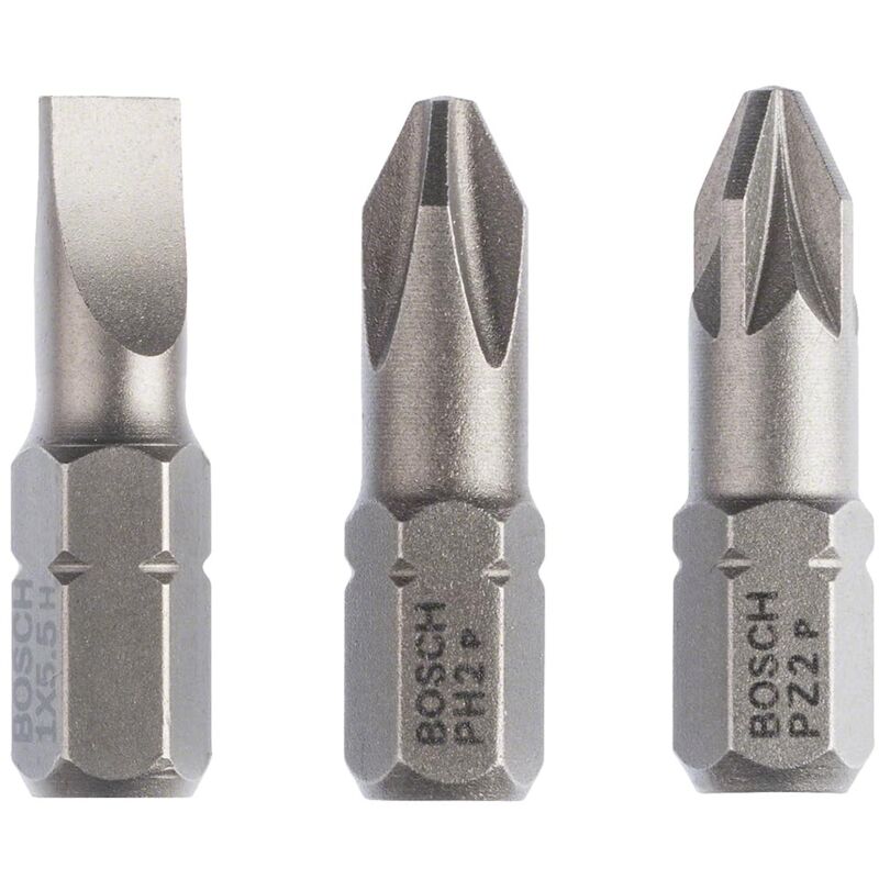 foto del prodotto bosch 2607001766 set di 3 punte per cacciavite ls ph2 pz2 25 mm