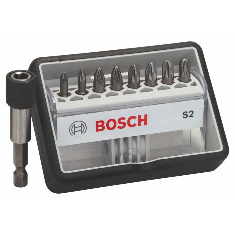 foto del prodotto bosch 2607002561 robust line cassetta degli attrezzi con 9 attacchi s extra duri, 25 mm