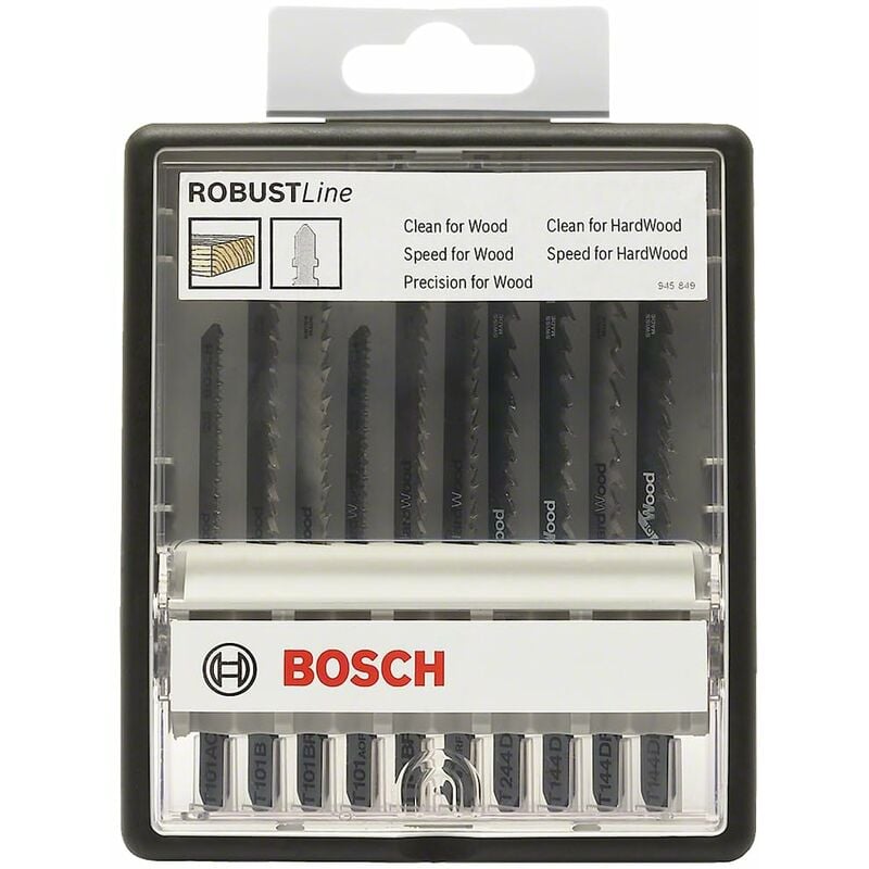 foto del prodotto bosch 2607010540 robust line set 10 lame seghetto, legno