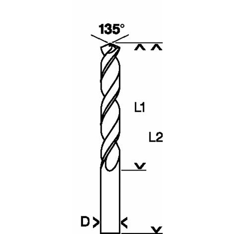 foto del prodotto bosch 2608585487 punta per metallo, codolo rotondo, hss g, 4.3 x 47 x 80 mm, 10 pezzi