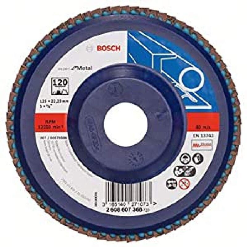 foto del prodotto bosch 2608607365 disco lamellare, grana 40, disco 125 mm, foro 22,23 mm, 1 pezzo