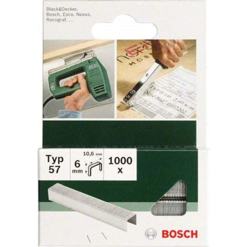 foto del prodotto bosch 2609255847 punti piatti 10 mm, modello 57, confezione da 1000 pezzi