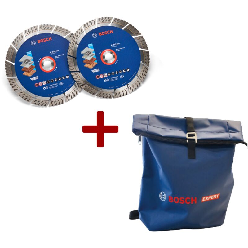 foto del prodotto bosch 2x dischi diamantati expert multimaterial zaino expert in omaggio