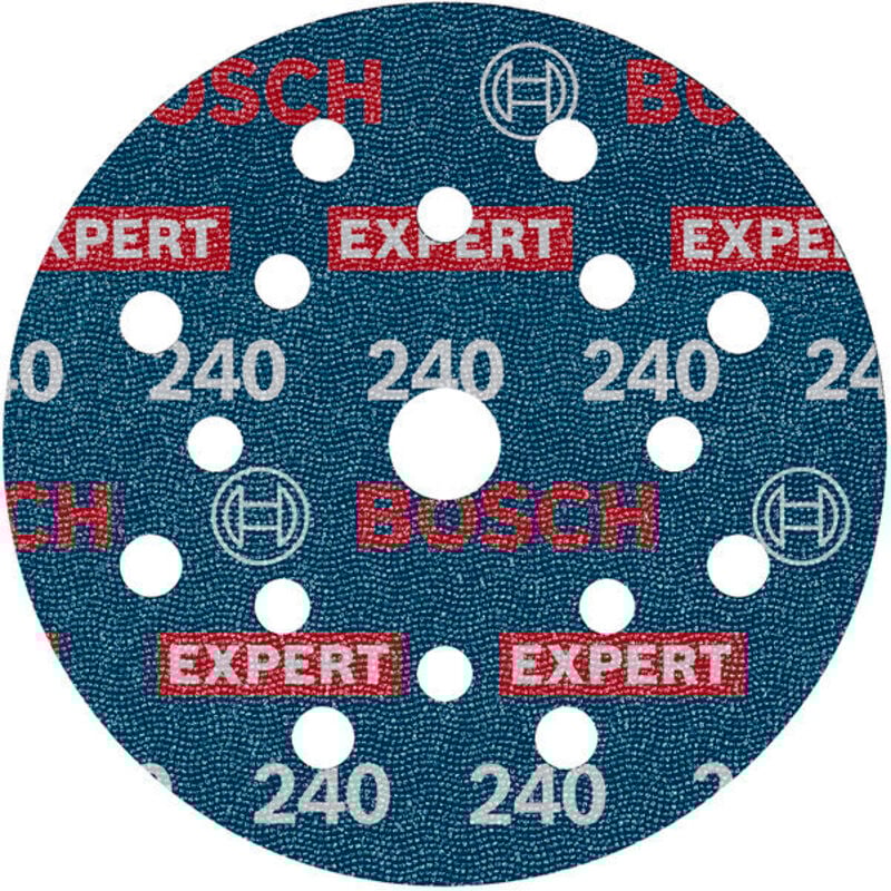 foto del prodotto bosch 50x disco delevigatura expert o780, 125 mm per legno duro, pittura su legno, 125 mm, grana 240, accessori professionali levigatrice