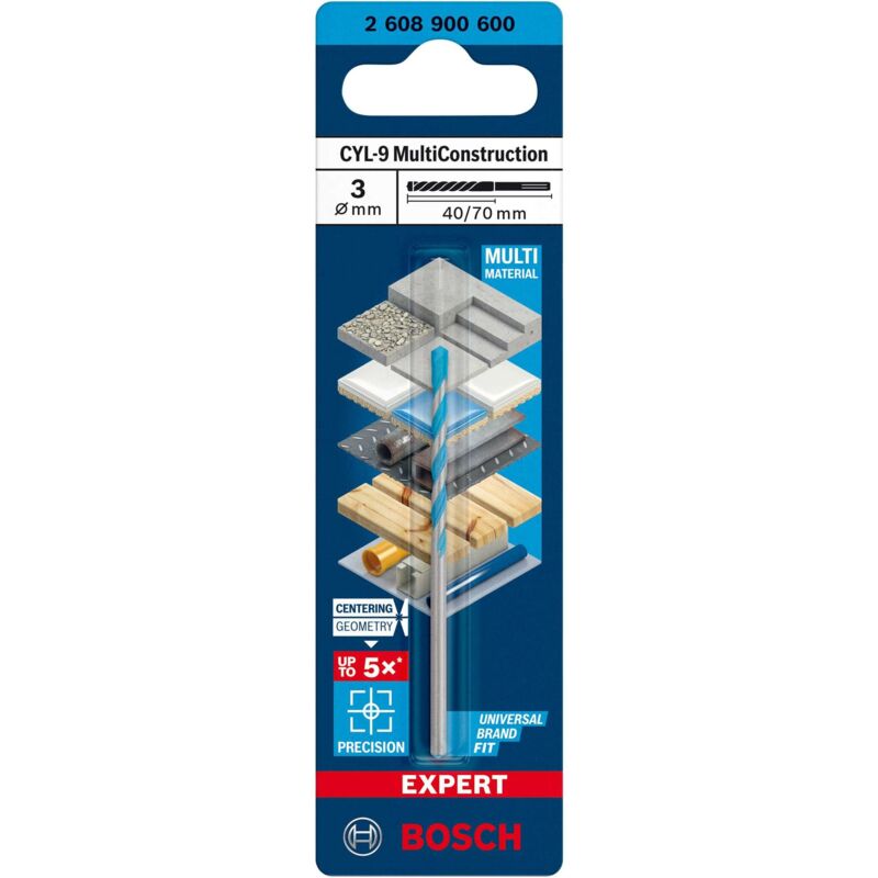 foto del prodotto bosch a punta multiconstruction cyl 9 3x40 70 mm 5 pz